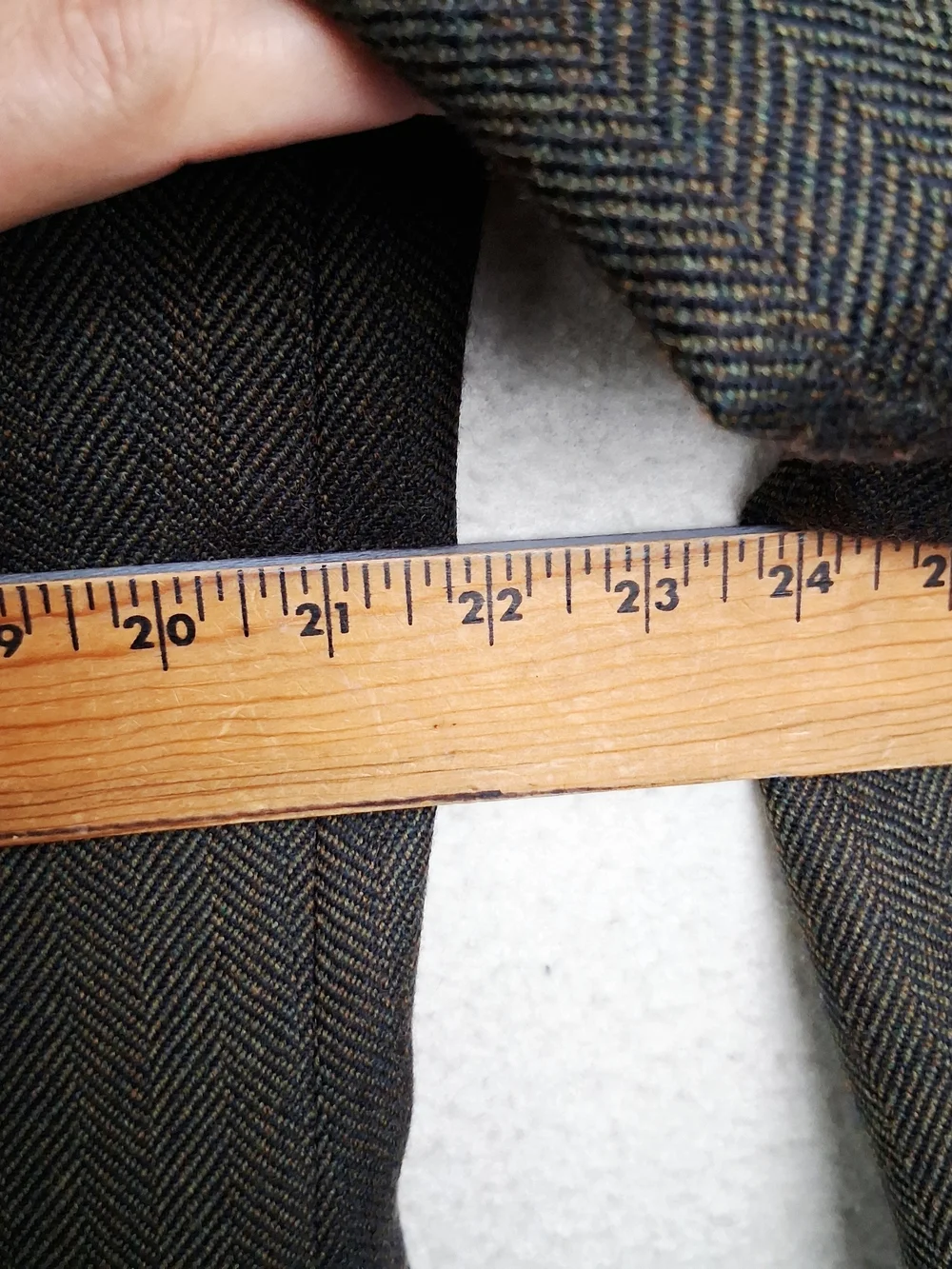 VTG Oscar de la Renta Herringbone Tweed Blazer Jacket 42R Wool 3 Button Brown